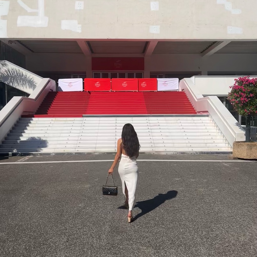 Zara Backless Dress worn to the Cannes film festival